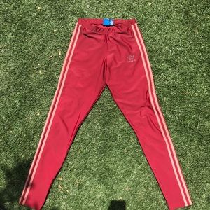 Adidas Burgundy Leggings
